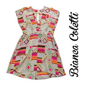 Bianca Coletti 100% Silk Mini Sleevless Casual Dresses Small